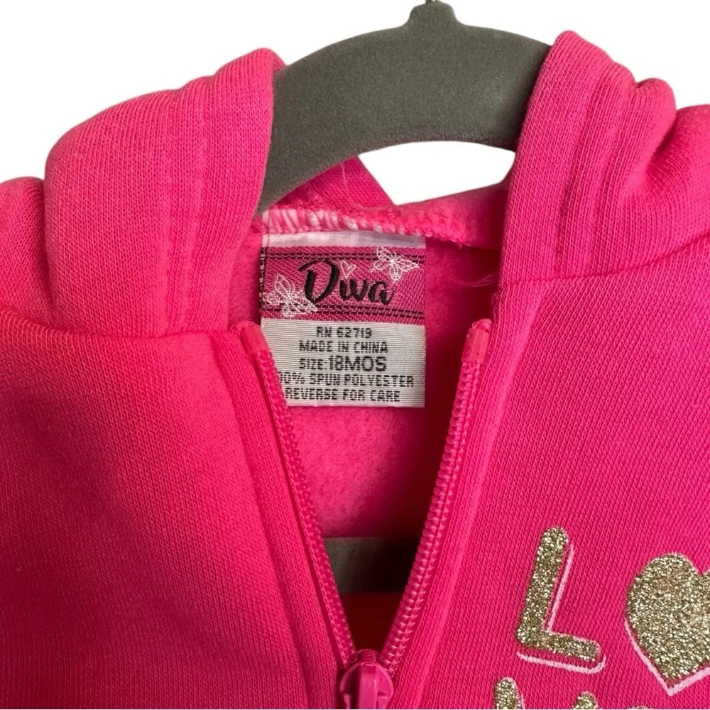 Diva Pink Kids Vest with Love Design